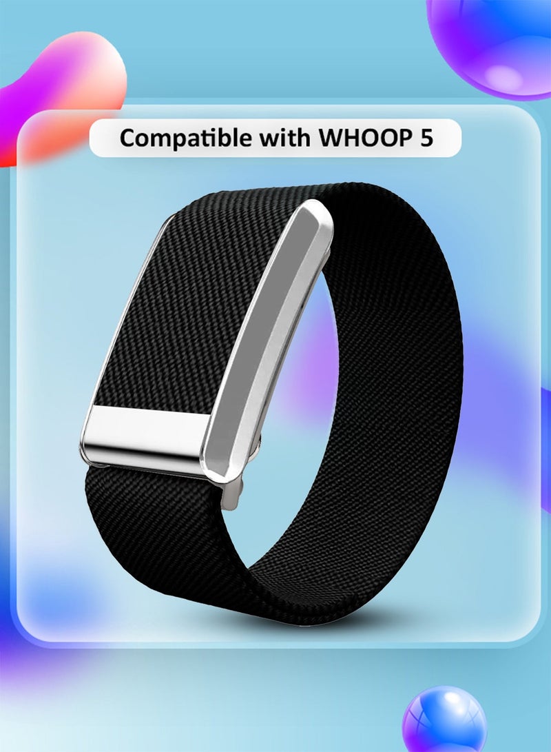 مارجون حزام نايلون بديل لجهاز Whoop 5.0 مع مشبك فضي، حزام معصم رياضي قابل للتعديل للرجال والنساء - Image 5