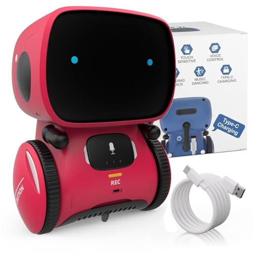 98K Robot Toys for Girls and Boys Rechargeable Touch and Voice Control Robots Interactive Talking Smart Partner and Teacher with Singing Dancing STEM Toy Gifts for Kids Age 3 and Up - Image 1