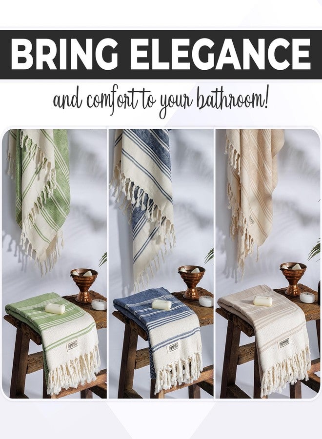 DEMMEX Organic Diamond Turkish Bath & Beach Towel - 100% Oeko-TEX Certified Cotton - Ultra-Soft, Quick-Dry, Lightweight, Compact Luxury Peshtemal Towel, Prewashed, Oversized, 71"x36", White - Image 3