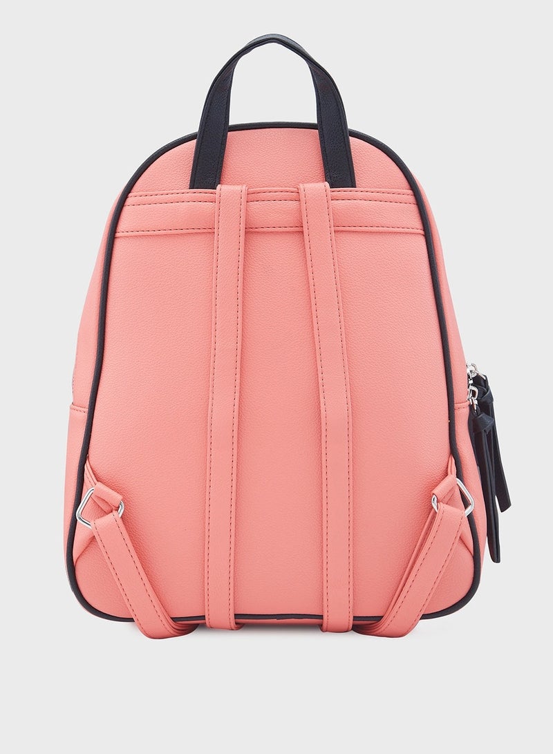 CAPRESE-MIA FASHION BACKPACK MEDIUM CORAL - Image 2