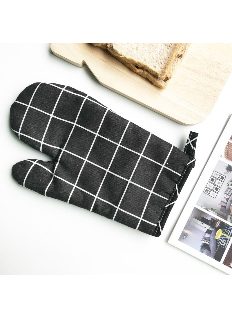 Nordic style microwave oven heat insulation gloves oven anti-scalding gloves high temperature kitchen baking gloves factory direct sales Black Triangle - Image 2