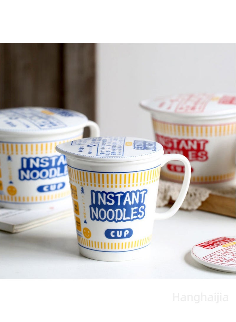 هانغهايجيا وعاء شوربة نودلز رامين سيراميك فوري مع غطاء - Image 5