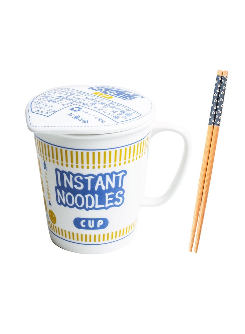 هانغهايجيا وعاء شوربة نودلز رامين سيراميك فوري مع غطاء - Image 1