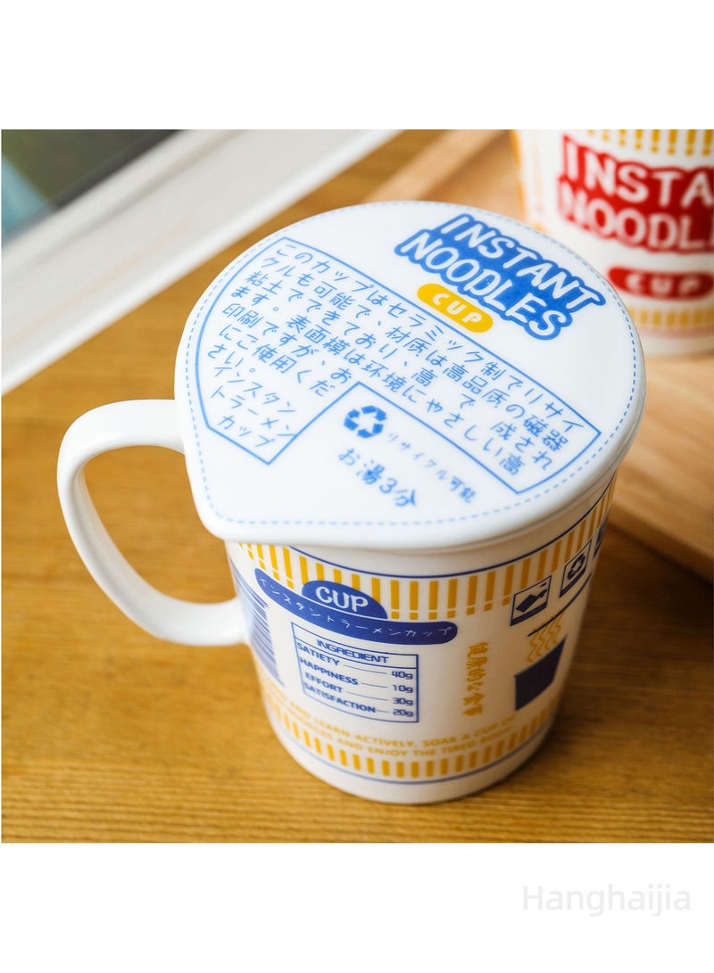 هانغهايجيا وعاء شوربة نودلز رامين سيراميك فوري مع غطاء - Image 3