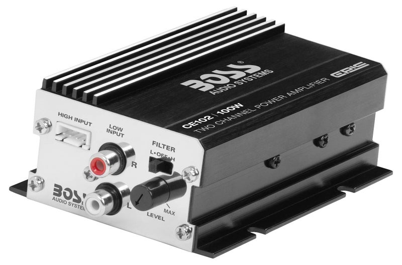 بوس أوديو سيستمز مضخم الصوت BOSS Audio Systems CE102 لقناة 2 - 100 واط، النطاق الكامل، الفئة A/B، دائرة متكاملة (IC) - Image 2