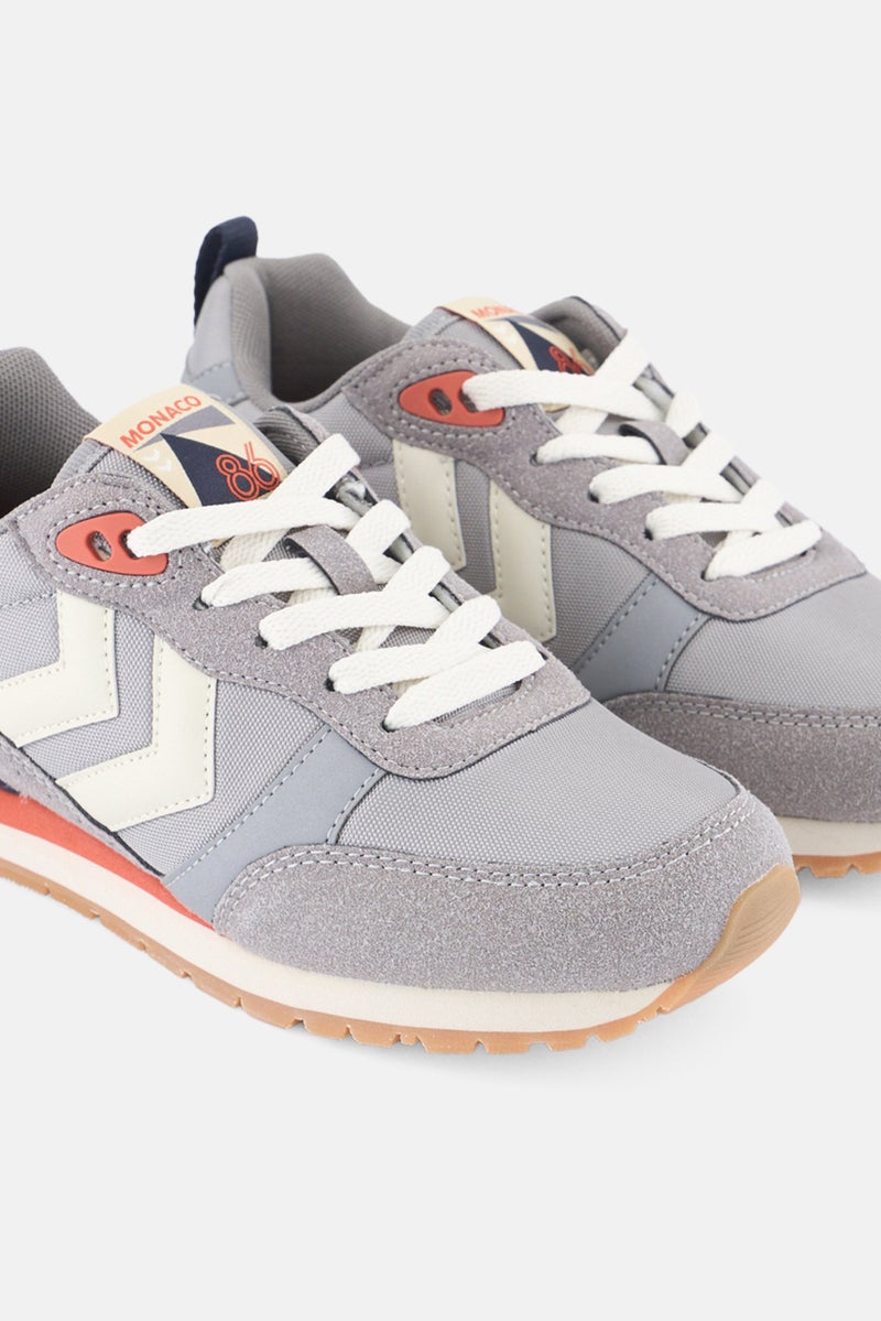 Hummel Kids Boy Monaco 86 Ns Lace Up Outdoor Shoes, Grey - Image 3