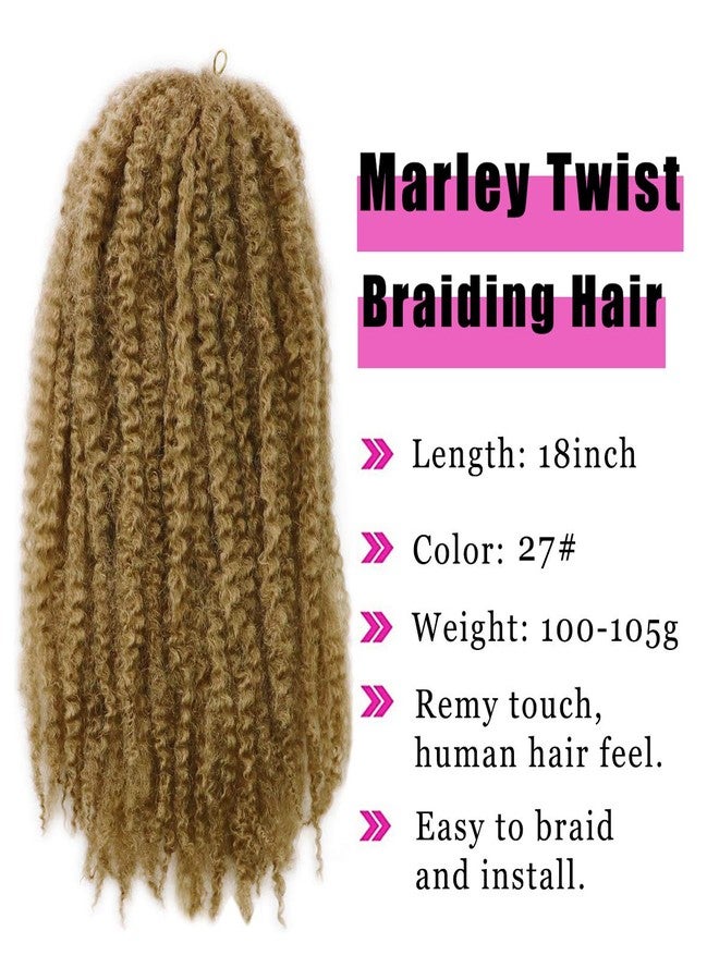 BAISAI Marley Hair Twist Braiding Hair 18 Inch 1 Pack Long Afro kinky Twist Crochet Hair Marley Twist for Butterfly Locs Crochet Hair(27#) - Image 2