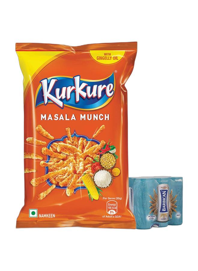 noon Kurkure Masala Munch 81.9grams + Barbican Malt Beverage, Can, 250ml X 6 Pack of 6 - Image 1