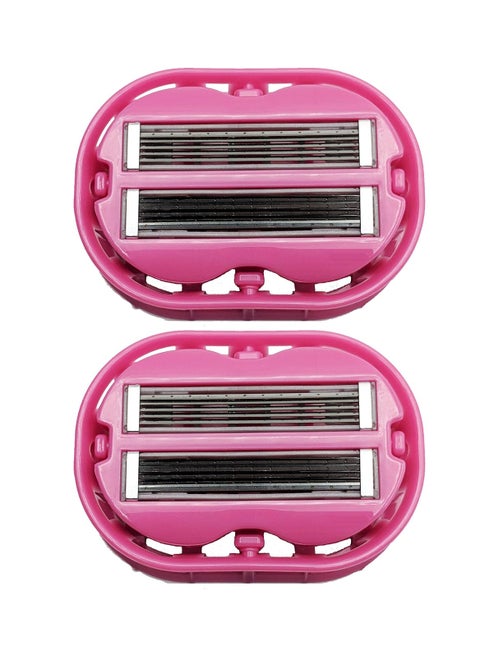 2x Classic Omnishaver  Pink  The Fastest Way to Shave Head Legs Arms BodyAn Alternative to Disposable Shaving Razors Self Cleans  Strops During Use with Durable BladeBald Head Shaver for Women