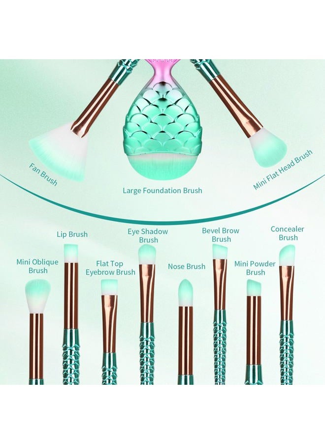 SQULIGT Makeup Brush Set 11Pcs Eye Makeup Brushes, Eyeshadow Concealer Eyeliner Brow Blending Brush Tool - Image 3