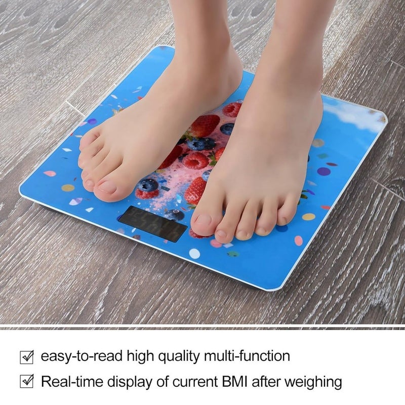 BerryMulti Confetti Weight Scale Household High Precision Digital Body Scale Cute Compact Slim Bathroom Scale Sleek Modern Personal Body Weighing Machine for Bedroom Kitchen and Bathroom - Image 5