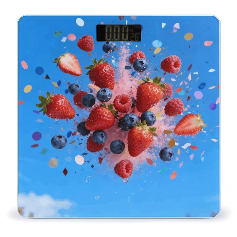 BerryMulti Confetti Weight Scale Household High Precision Digital Body Scale Cute Compact Slim Bathroom Scale Sleek Modern Personal Body Weighing Machine for Bedroom Kitchen and Bathroom - Image 1