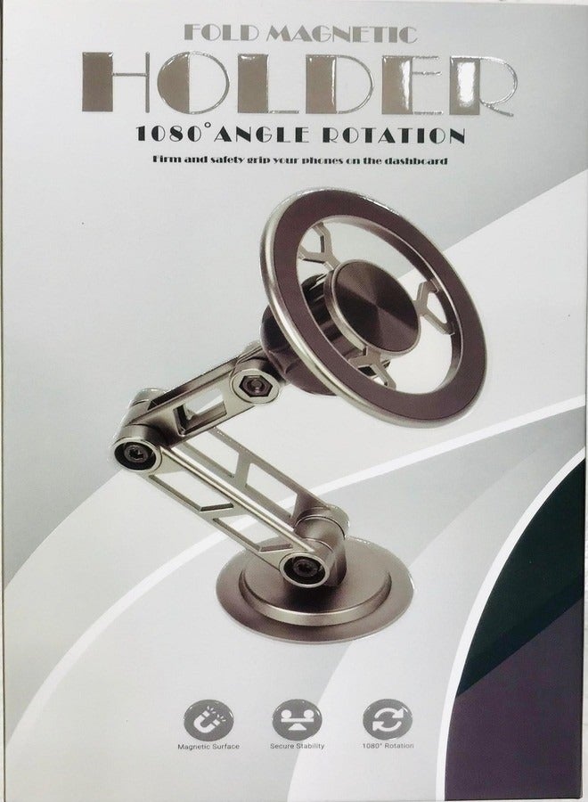 Marrkhor Universal 1080 Angle Rotation Car Phone Holder Stylish Magnetic Car Phone Holder, Hands Free Phone Car Holder Mount Phone Mount for Car (Black) - Image 1