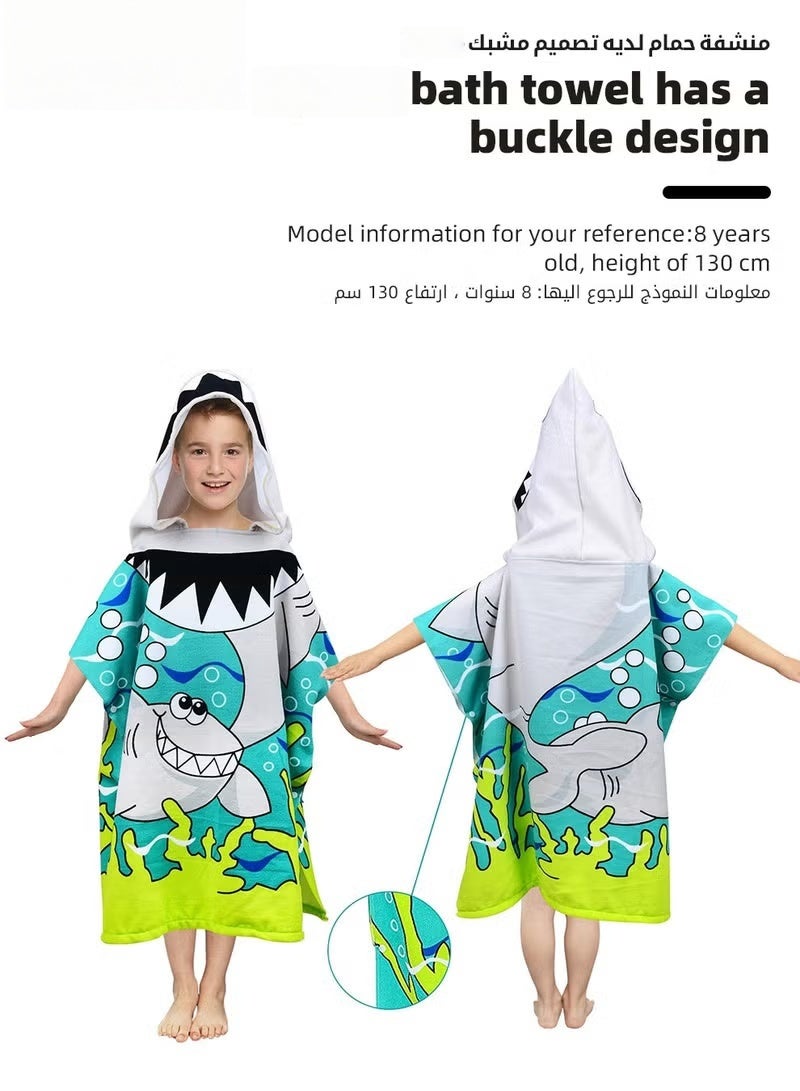 HOOKOR Kids Poncho Hooded Towel, Quick Dry Toddler Bath Towels, Beach Swimming Towels, Ultra Soft and Absorbent Children Bathrobe with Hood for Boys Girls Baby - Image 4