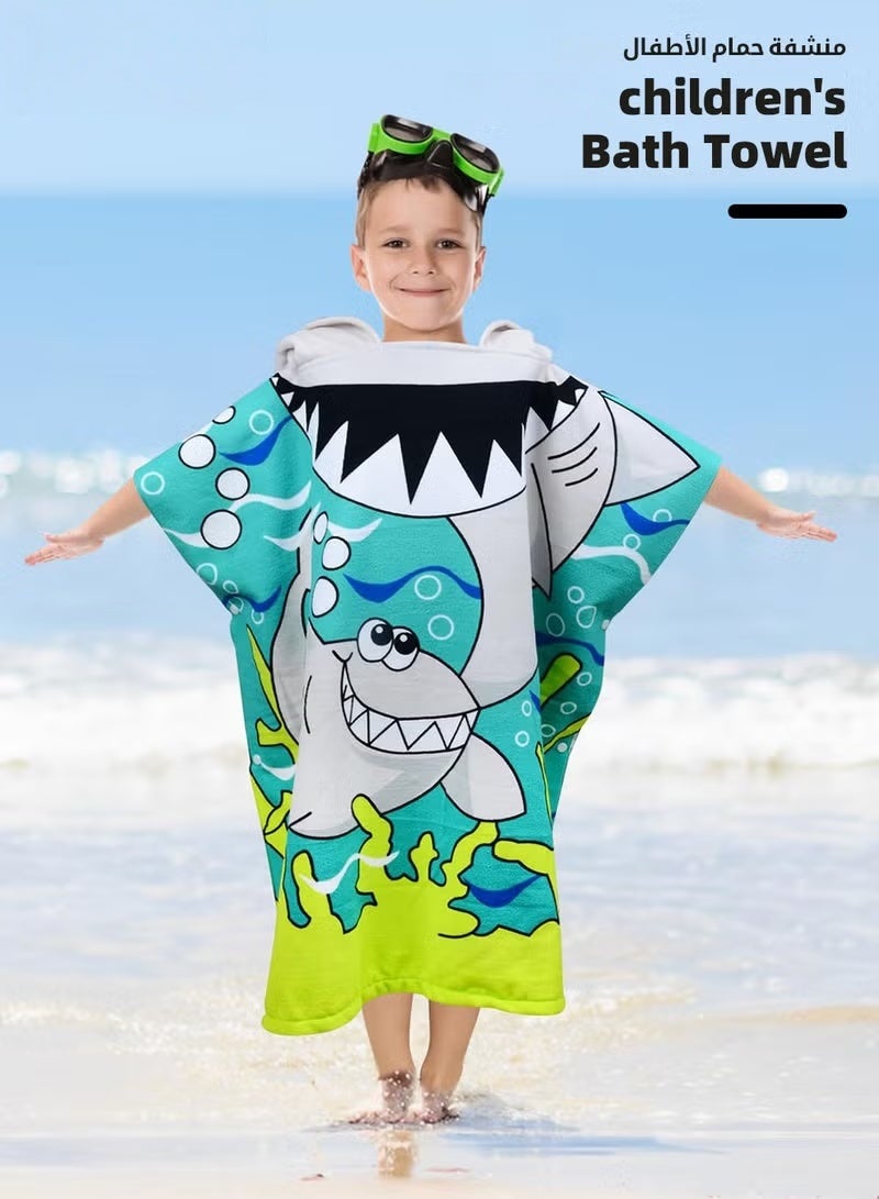 HOOKOR Kids Poncho Hooded Towel, Quick Dry Toddler Bath Towels, Beach Swimming Towels, Ultra Soft and Absorbent Children Bathrobe with Hood for Boys Girls Baby - Image 2