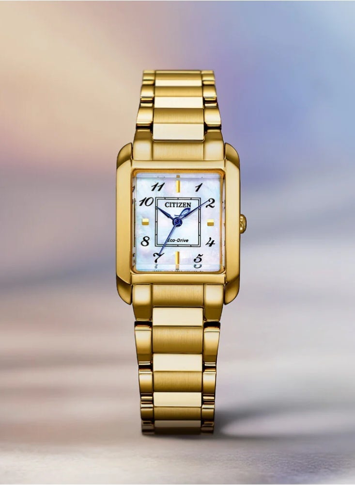 سيتيزن Eco-Drive Women’s Watch EW5602-81D, 28.4 mm Mother-of-Pearl Dial, Stainless Steel Case & Bracelet, 50 m WR - Image 1