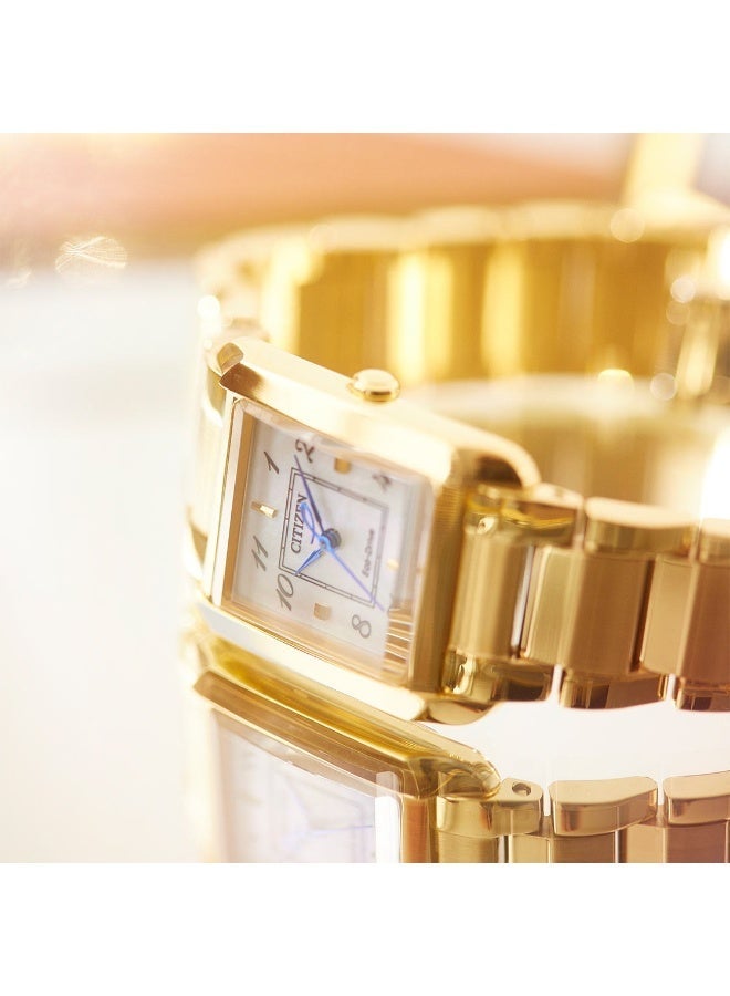 سيتيزن Eco-Drive Women’s Watch EW5602-81D, 28.4 mm Mother-of-Pearl Dial, Stainless Steel Case & Bracelet, 50 m WR - Image 3