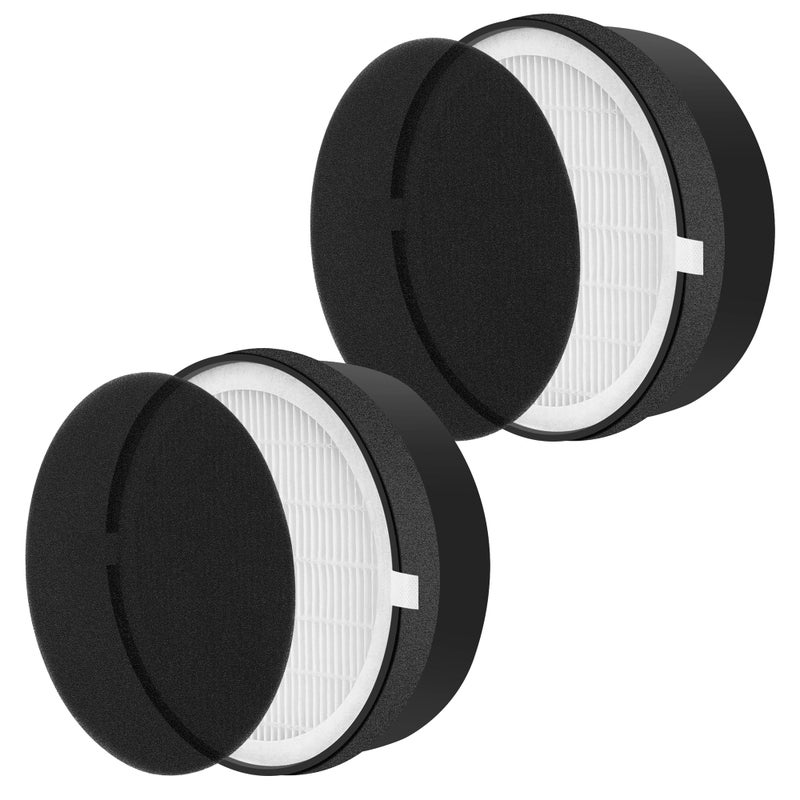APPLIANCEMATES LVH132 Replacement Filter for LEVOIT LVH132 Air Purifier LVH132 3in1 H13 True HEPA Filter Replacement Part LVH132RF 2 Pack by APPLIANCEMATES