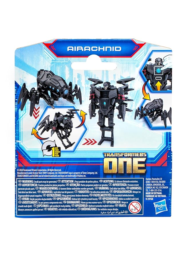 ترانسفورمرز لعبة روبوت تفاعلية من One Cog Changer Airachnid مقاس 4 بوصات للأولاد والبنات من سن 6 سنوات فما فوق - Image 3