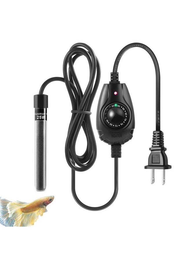 HITOP - HITOP 15W Super Mini Aquarium Heater: Adjustable Heater for Small Fish Tank 1-4Gallons, with External Controller, Betta Heater for Fish Bowls(15W) - Image 1