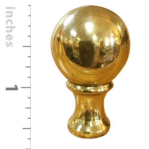 Royal Designs Inc Royal Designs Small Ball Lamp Finial for Lamp Shade, 2 Inch, Polished Brass - Set Of 2 - Image 5