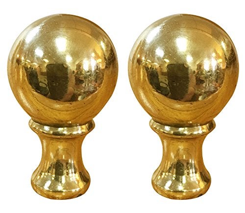 Royal Designs Inc Royal Designs Small Ball Lamp Finial for Lamp Shade, 2 Inch, Polished Brass - Set Of 2 - Image 1