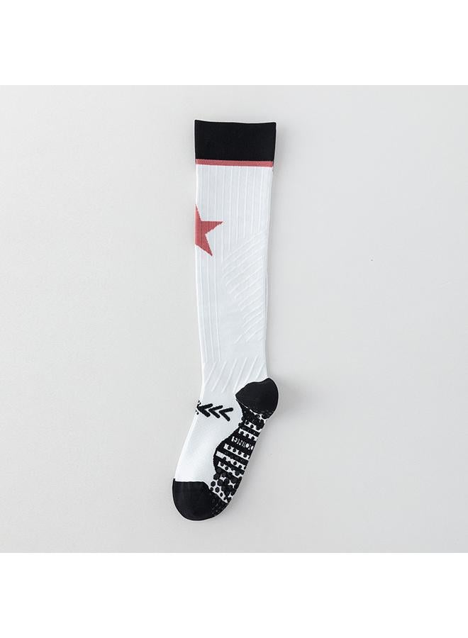 KUYING Compression Socks Women Sports Professional Fitness Yoga Compression Socks Spring And Summer Running Cycling Socks Women's Long Calf Socks - Image 1