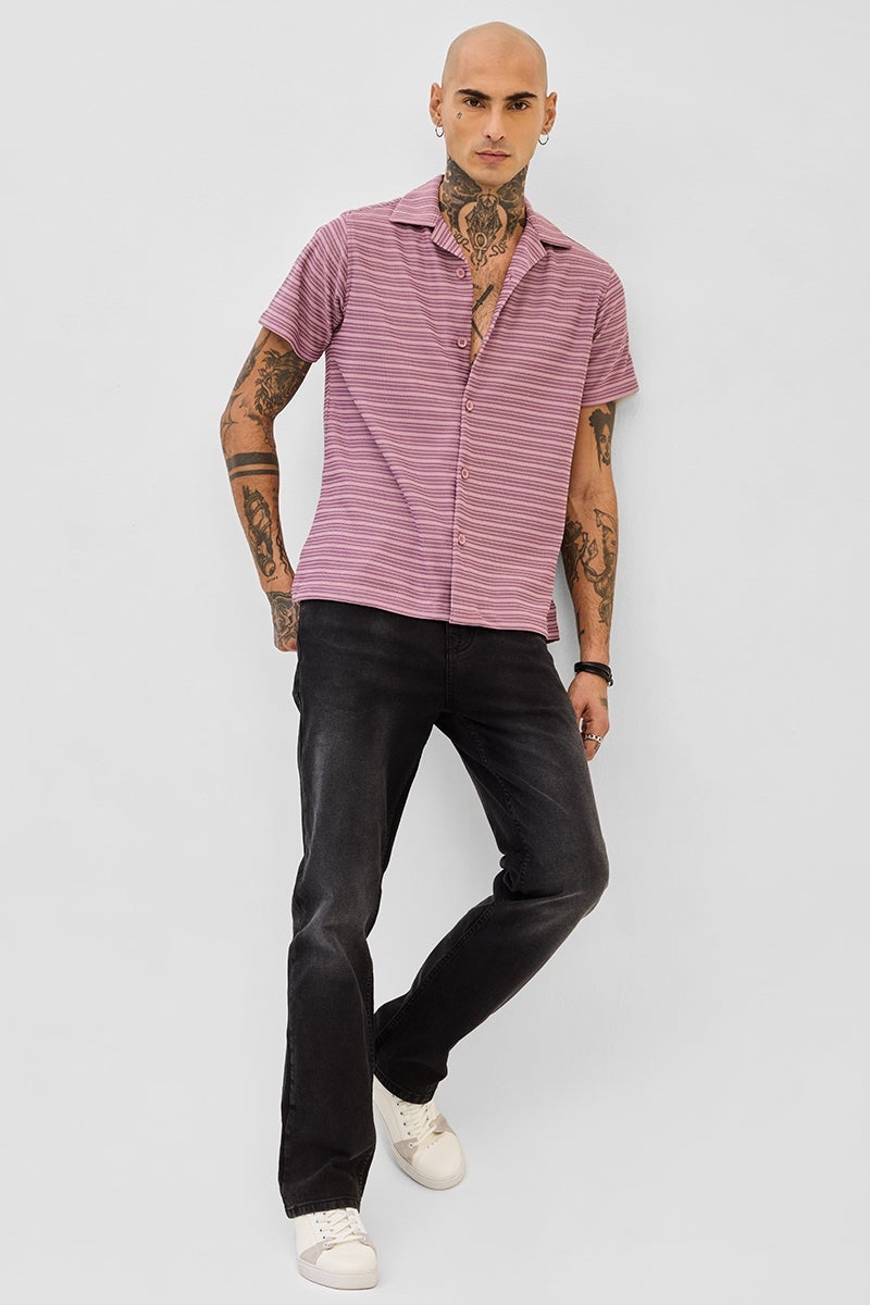 SNITCH Pink Box Fit Stripes Shirt - Image 3