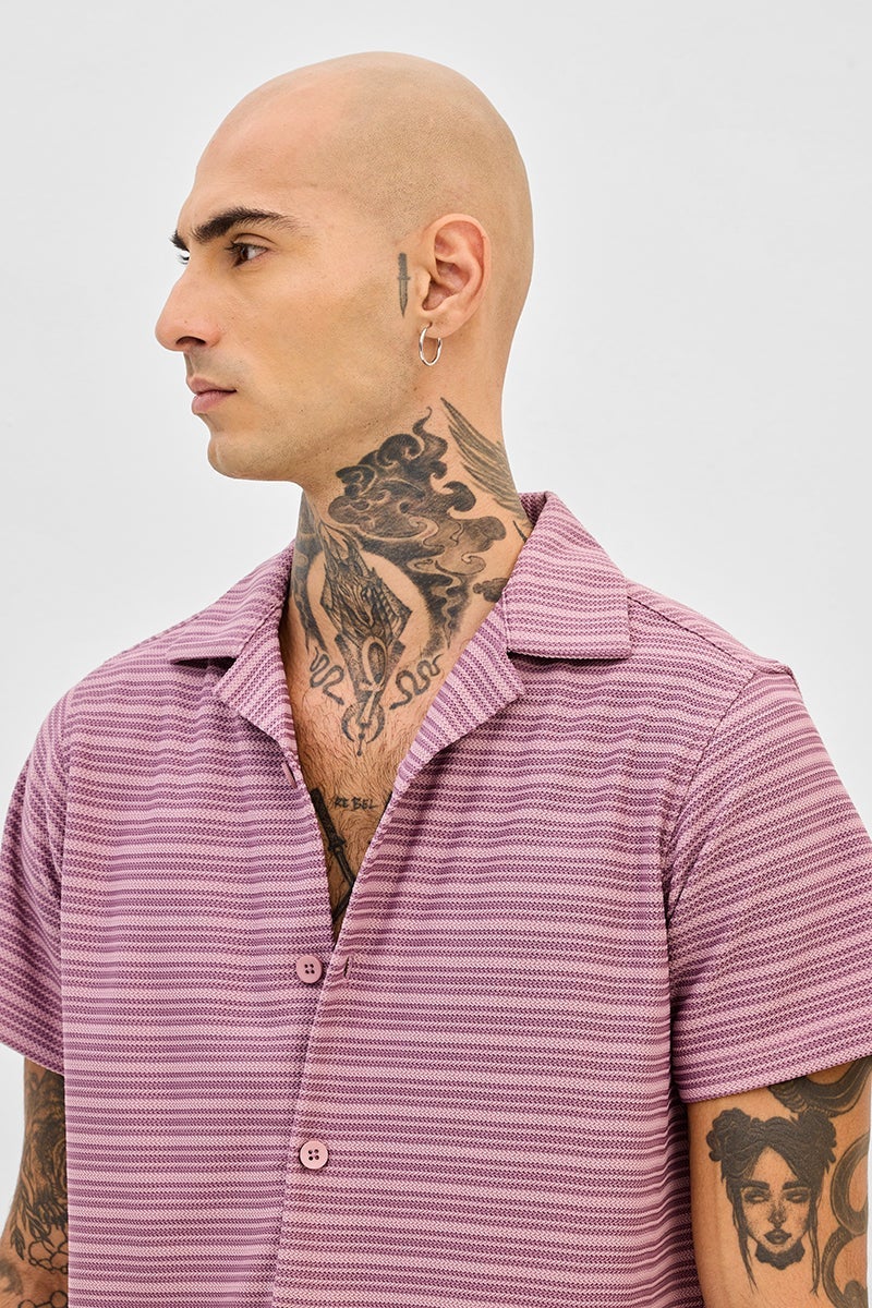 SNITCH Pink Box Fit Stripes Shirt - Image 4