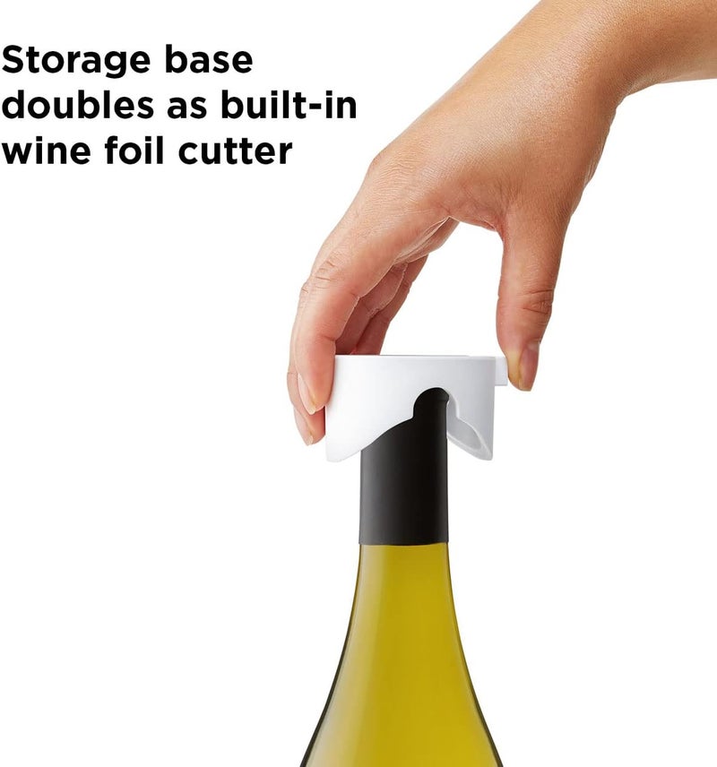 rabbit Compact Electric Wine Opener - Electric Corkscrew with Built-In Foil Cutter, Rechargeable and Portable, Easy Wine Bottle Opening - Image 5