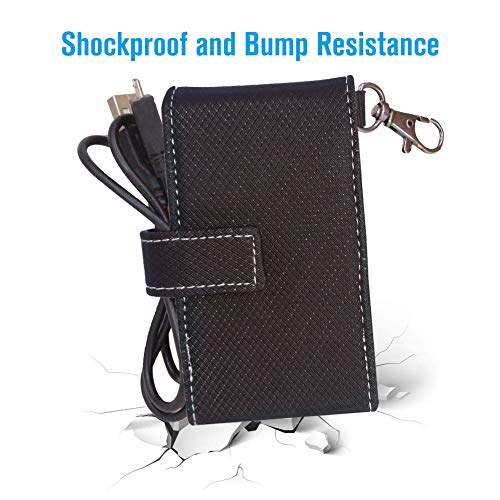 Saco External Hard Disk Protector Pouch Cover for Western Digital My Passport 256GB / 512GB External Solid State Drive - (Black) - Image 4