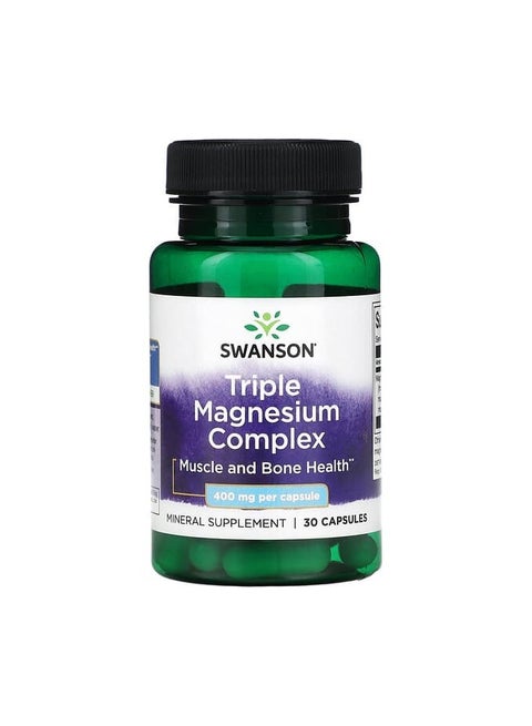 Triple Magnesium Complex, 400 mg, 30 Capsules