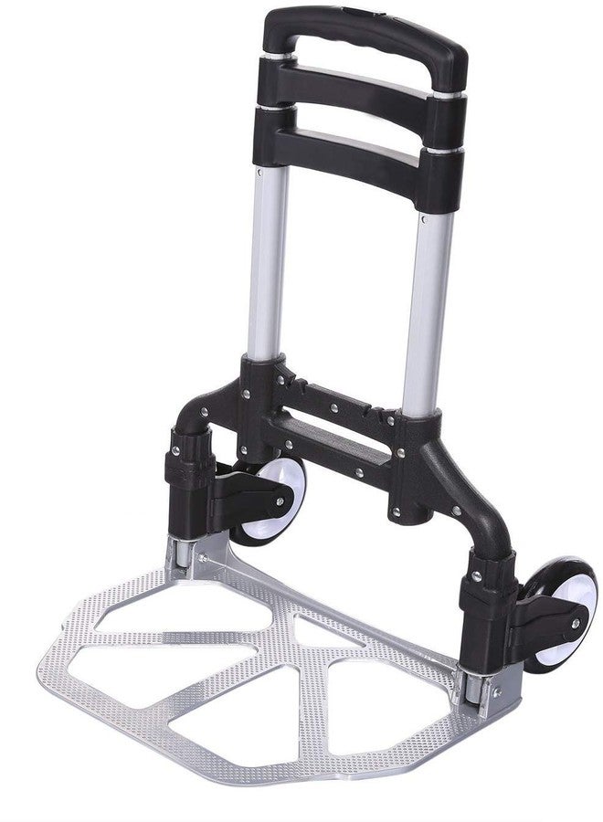 Tadatmay ◆ Aluminum Foldable Luggage Trolley Carts Hand Puller Cart with 80 Kg Folding Aluminum Heavy Luggage Trolley Foldable ◆ Hand Truck Carts Shopping Wheels ◆ - Image 5