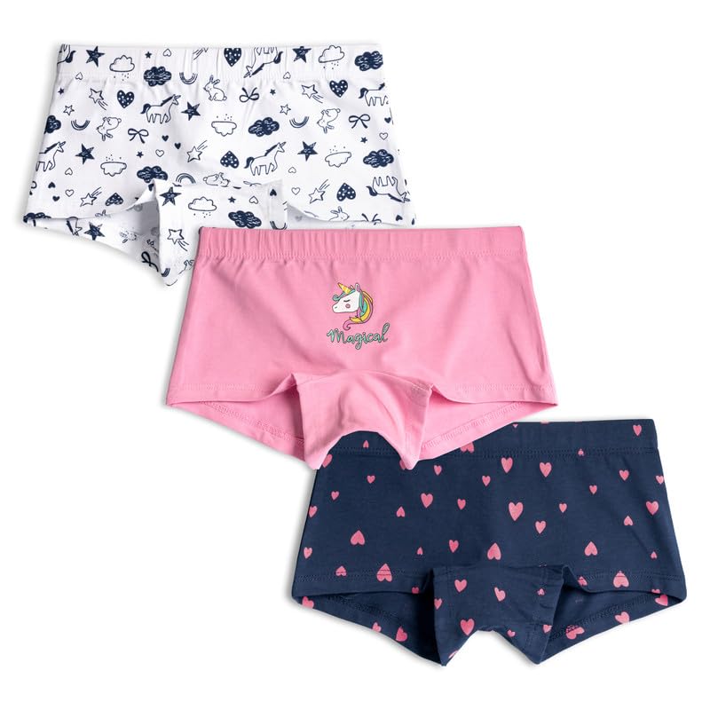ARIEL Girls Cotton Boyshorts (Pack of 3)(AR-GirlsShorts-Unicorn-910-P3_Multicolored_9 Years-10 Years) - Image 1