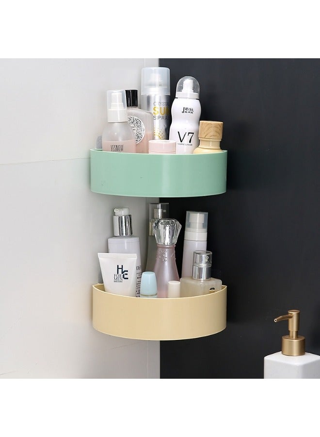 Bathroom Corner Caddy Storage, Wall Mount Holder, Suction Shelf Drain Shelves, Triangular Storage Rack, No Drill and Screw Required, Easy to Install, 25x11x7 cm - Image 3