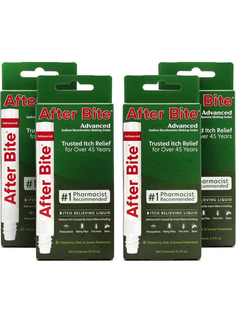 After Bite - After Bite Advanced Formula - Itch Relief with Sodium Bicarbonate - Ideal for Mosquito & Fire Ant Bites, Bees & More - Portable Pen Applicator - 0.5 oz (4 Pack) - Image 1