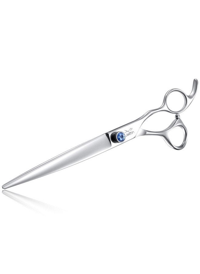 JASON 8" Straight Dog Grooming Scissors Long Pets Grooming Shears Premium Cats Trimming Kit with Offset Handle and a Jewelled Screw Sharp Comfortable - Image 1