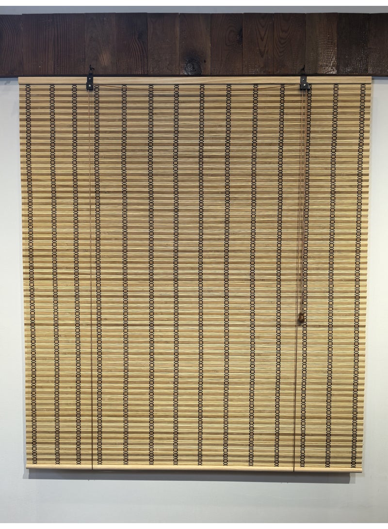 APLUS Bamboo blinds made of natural bamboo Basic color: beige with interwoven colors. Easy to install. Installation tools included. - Image 4