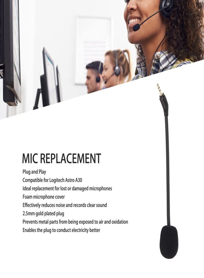 Yoidesu Game Mic Replacement for Astro, 2.5mm Detachable Plug and Play Microphone for Gaming Headsets, Noise Cancelling Design Rotatable Bendable Boom Microphone - Image 3