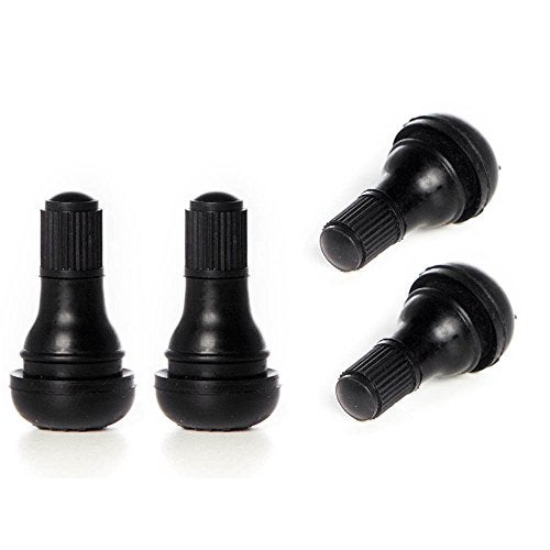 Circuit Performance Shorty Black Valve Stems TR412 TR-412 22mm Low Profile (Set of 4) - Image 1