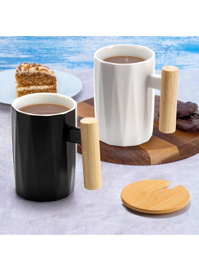 الكوتش كاس كوب سيراميك عصري بمقبض خشبي مقاوم للحرارة - Image 4