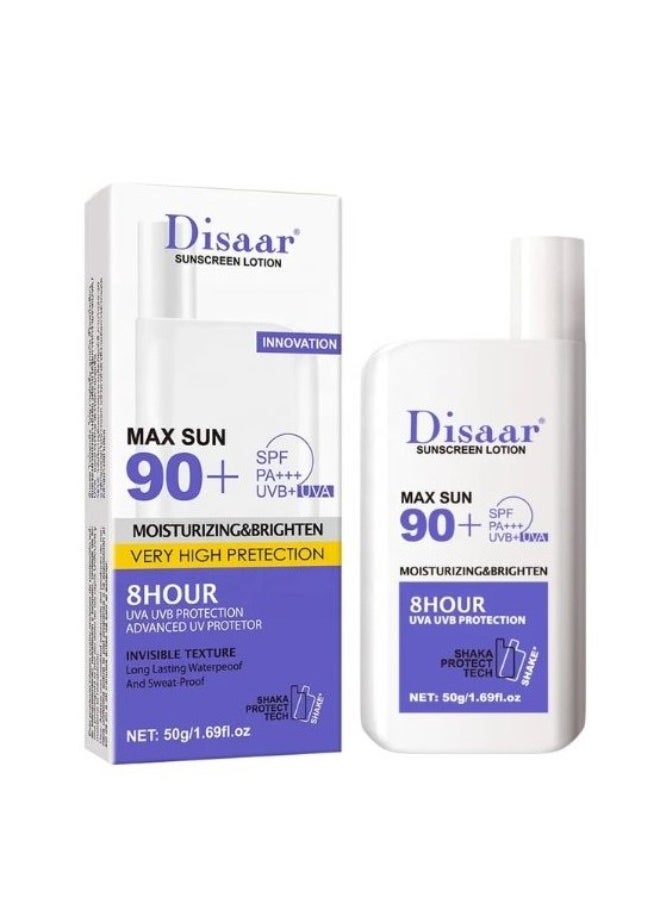 Disaar - 2 Pcs Disaar Sunscreen ,Moisturizer And Brighten ,very High Protection SPF 90, 50 grams - Image 1