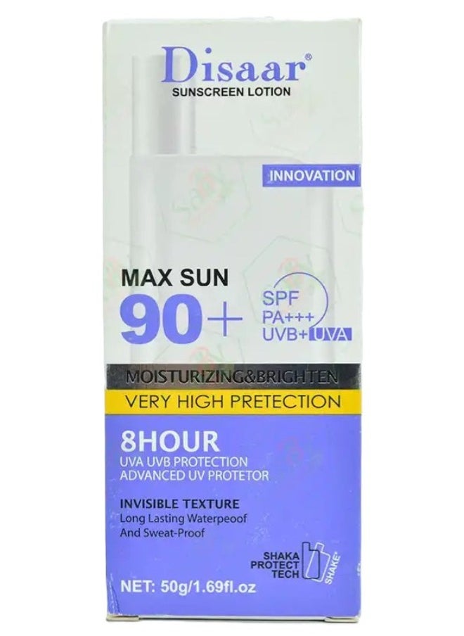 Disaar - 2 Pcs Disaar Sunscreen ,Moisturizer And Brighten ,very High Protection SPF 90, 50 grams - Image 1