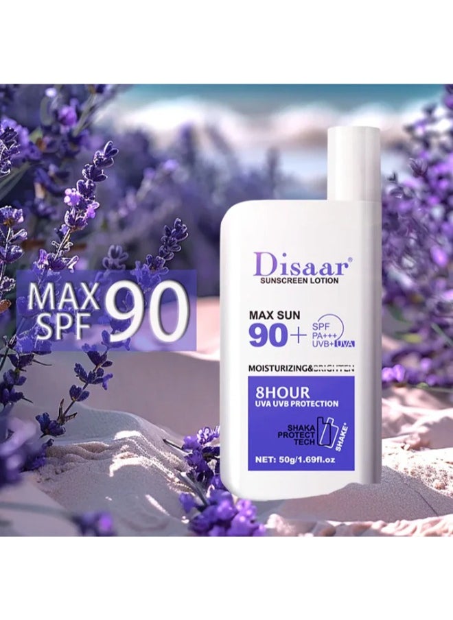 Disaar - 2 Pcs Disaar Sunscreen ,Moisturizer And Brighten ,very High Protection SPF 90, 50 grams - Image 1