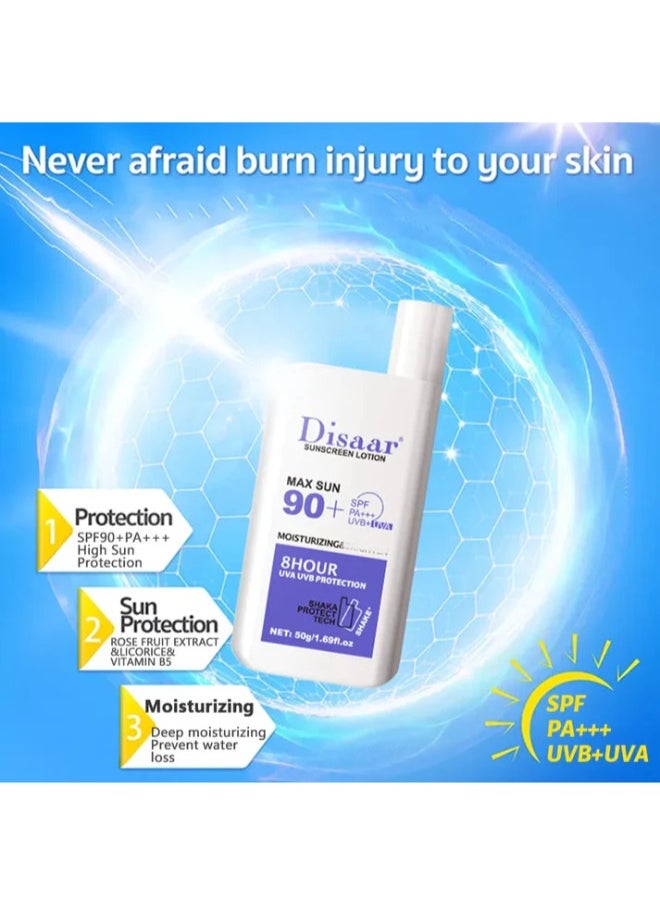 Disaar - 2 Pcs Disaar Sunscreen ,Moisturizer And Brighten ,very High Protection SPF 90, 50 grams - Image 1