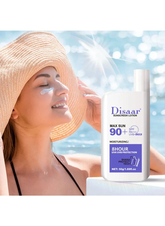 Disaar - 2 Pcs Disaar Sunscreen ,Moisturizer And Brighten ,very High Protection SPF 90, 50 grams - Image 1