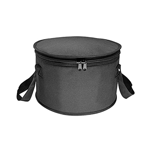 Yalin 2 Pack 12.5X7.8 Inch Round Lunch Bags, Insulated Thermal Pastry and Pie Carrier, Reusable Cake Cooler and Casserole Carrier Bags for Potluck, Picnics Food Delivery (Black Color) - Image 2