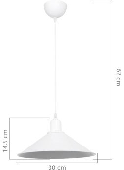 Ag Light Design - White Pendant Chandelier Living Room Kitchen Hallway Bedroom Lamp - Image 1