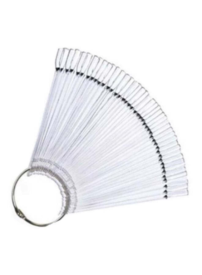 NIBEMINENT Fan Design Nail Art Display Set White - Image 1