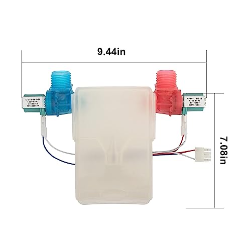 LanKstet W11101906 Washer Water Inlet Valve Compatible with Whirlpool Amana Crosley Maytag, Fit W11038696 W10701461 W10869803 W10883458 AP6329219 W11210463 - Image 2